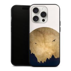 Deux oiseaux et la lune