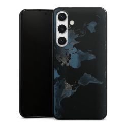 Mappa del mondo con luce notturna