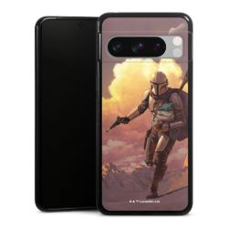 Der Mandalorianer und Grogu Sonnenguntergang Wolken