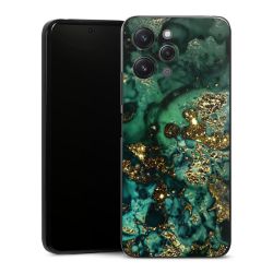 Aspetto marmorizzato ciano glitterato