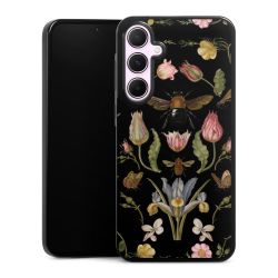 Fleurs Sauvages et Abeilles Fond Noir