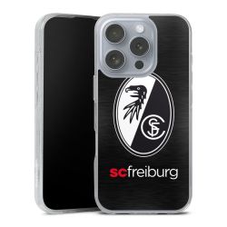  Kratzen Metall Hintergrund mit dem Schriftzug  Horizontal SC Freiburg