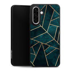 Tief Blaugrün Stein Gold Druck