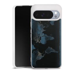 Mappa del mondo con luce notturna