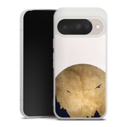 Deux oiseaux et la lune