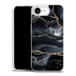 Dunkler Marmor Gold Glitzerlook