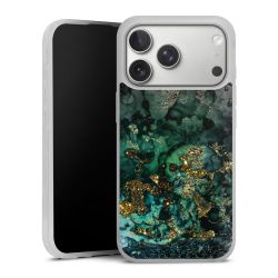 Aspetto marmorizzato ciano glitterato