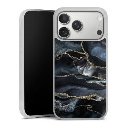 Donker marmer goud Glitterlook