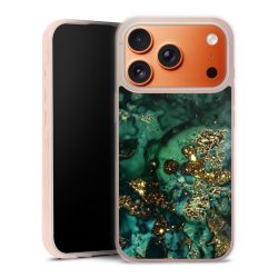 Aspetto marmorizzato ciano glitterato