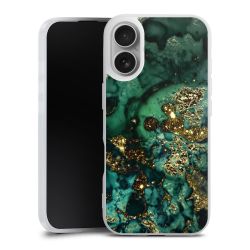 Aspetto marmorizzato ciano glitterato