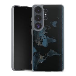 Mappa del mondo con luce notturna