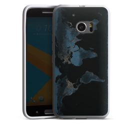 Mappa del mondo con luce notturna