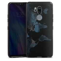 Mappa del mondo con luce notturna