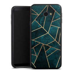 Tief Blaugrün Stein Gold Druck