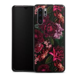 Dunkelrote und rosa Blüten