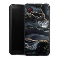 Dunkler Marmor Gold Glitzerlook