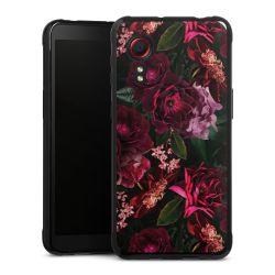 Dunkelrote und rosa Blüten