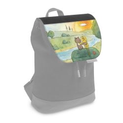 Flap for backpack small black