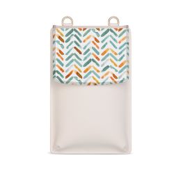 Élégant Automne Chevron Bleu Orange