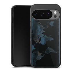 Mappa del mondo con luce notturna