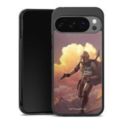 Les nuages ​​du coucher du soleil Mandalorien et Grogu