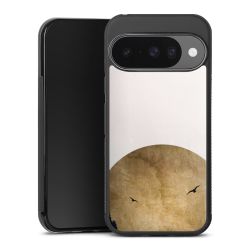 Deux oiseaux et la lune