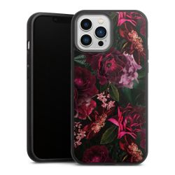 Dunkelrote und rosa Blüten