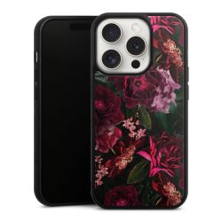 Dunkelrote und rosa Blüten