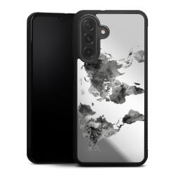 Carte du monde noire transparente