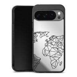 Polygon Map Zwart zonder Achtergrond