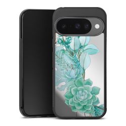 Fleurs Vertes Menthes Transparent