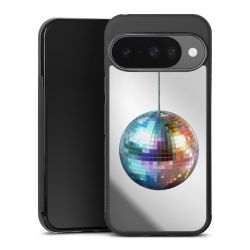 Disco Balls Party Blue Gold Transparent with AI