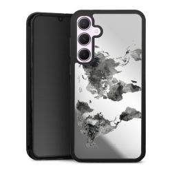 Carte du monde noire transparente