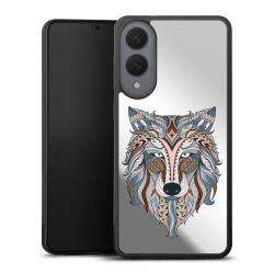 Colorful Ethno Wolf ohne Hintergrund