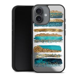 Strisce effetto glitter blu