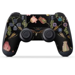 Fleurs Sauvages et Abeilles Fond Noir