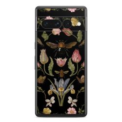 Fleurs Sauvages et Abeilles Fond Noir