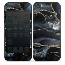 Dunkler Marmor Gold Glitzerlook