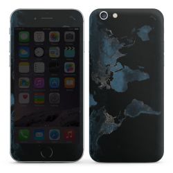 Mappa del mondo con luce notturna