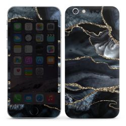 Dunkler Marmor Gold Glitzerlook