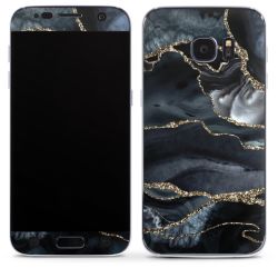 Dunkler Marmor Gold Glitzerlook