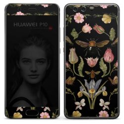 Wildblumen und Biene Schwarz