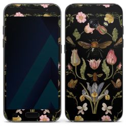 Fleurs Sauvages et Abeilles Fond Noir