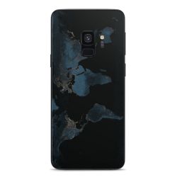 Mappa del mondo con luce notturna