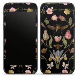 Fleurs Sauvages et Abeilles Fond Noir