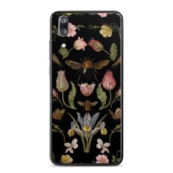 Wildblumen und Biene Schwarz