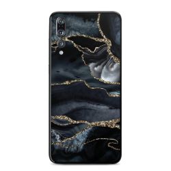 Donker marmer goud Glitterlook