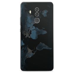 Mappa del mondo con luce notturna