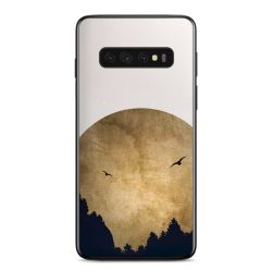 Deux oiseaux et la lune