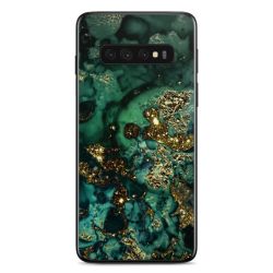 Aspetto marmorizzato ciano glitterato